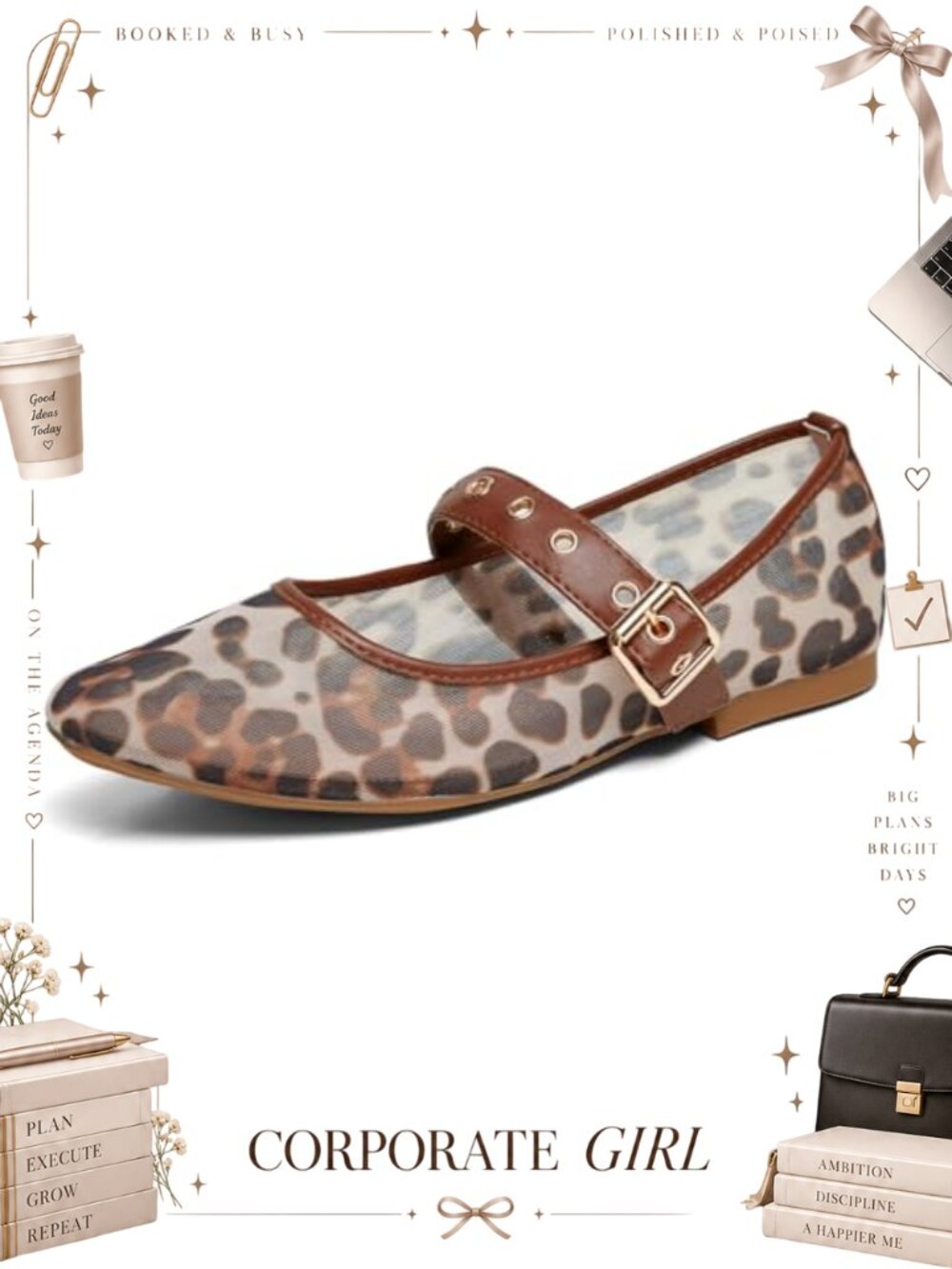Mary Jane Flats Square Toe Ballet Flats Comfortable Cushioned